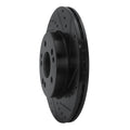 R1 90-95 Mercedes-Benz 300CE Front Right Drilled & Slotted Black Brake Rotor