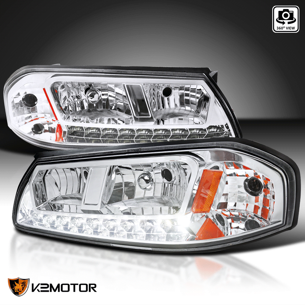 CHROME EURO HEADLIGHTS WITH LED