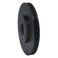 R1 91-93 Dodge STEALTH Front Right Drilled & Slotted Black Brake Rotor