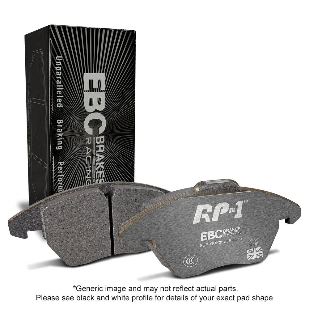 EBC Racing 97-13 Chevrolet Corvette 5.7L Rear RP-1 Race Brake Pads
