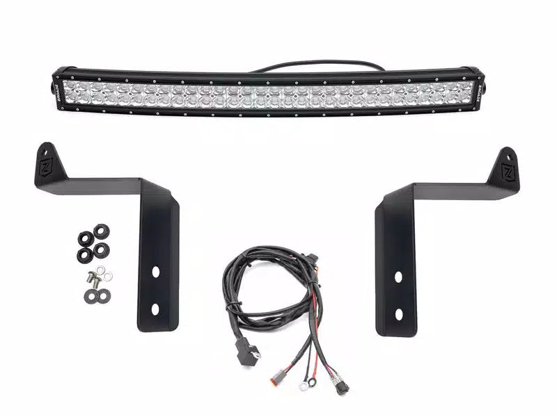 Front Bumper Top LED Mounting Brackets ONLY Used to mount (1) ZROADZ 30-inch Curved Dual Row LED Light Bar or Similar - Part # Z325971