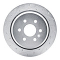 DFC 21-22 Chevrolet Colorado Rear Left Drilled & Slotted Silver Brake Rotor
