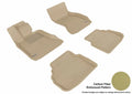 3D MAXpider 2009-2012 BMW 7 Series F01 Kagu 1st & 2nd Row Floormats - Tan