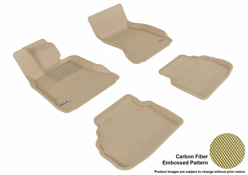 3D MAXpider 2009-2012 BMW 7 Series F01 Kagu 1st & 2nd Row Floormats - Tan