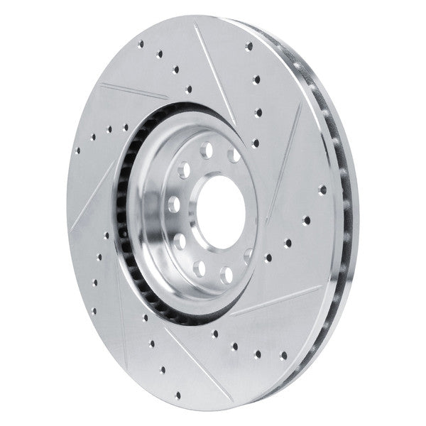 DFC 18-25 Volkswagen Atlas/Atlas Cross Sport Front Left Drilled & Slotted Silver Brake Rotor