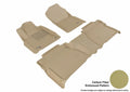 3D MAXpider 2012-2013 Toyota Tundra Double Cab Kagu 1st & 2nd Row Floormats - Tan