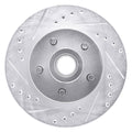 DFC 73-89 Chrysler Town & Country Front Left Drilled & Slotted Silver Brake Rotor