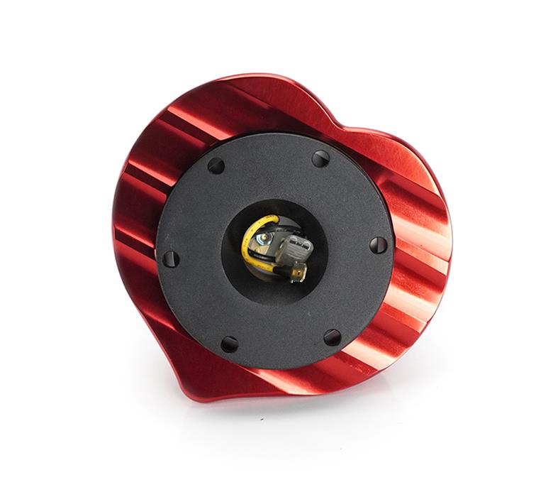 NRG Heart Quick Release Kit Gen 143 - Black Body / Red Heart Ring