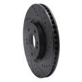 R1 11-25 Hyundai Tucson Front Right Drilled & Slotted Black Brake Rotor