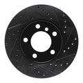 R1 11-16 Mini Cooper Paceman Front Left Drilled & Slotted Black Brake Rotor