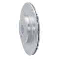 R1 19-25 Subaru ASCENT Rear Left Drilled & Slotted Silver Brake Rotor