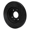 R1 02-06 Hyundai Sonata Front Left Drilled & Slotted Black Brake Rotor