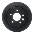 R1 95-06 Jaguar Vanden Plas Rear Left Slotted Black Brake Rotor