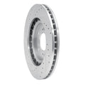 DFC 97-05 Acura NSX Front Right Drilled & Slotted Silver Brake Rotor
