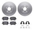 DFC 05-09 Audi A4 Rear Geospec Rotors with 5000 Advanced Brake Pads w/Hardware