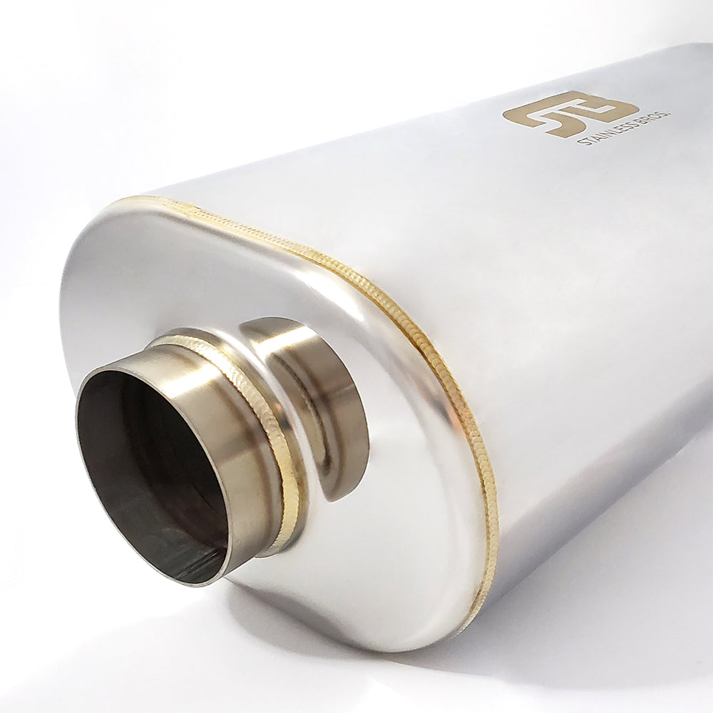 Stainless Bros 3.0in x 14.0in OAL SS304 Muffler - Polished