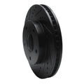 R1 97-05 Chevrolet Blazer Front Left Drilled & Slotted Black Brake Rotor