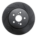 R1 19-25 Toyota Corolla (Mexico) Front Right Drilled & Slotted Black Brake Rotor