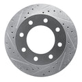 R1 Concepts Brake Rotor Drilled and Slotted Silver Fits Cadillac DeVille