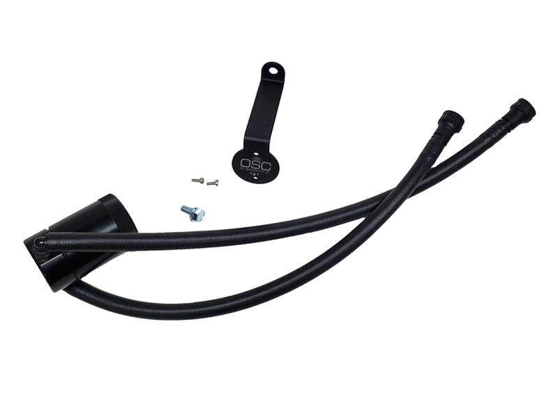J&L 21-25 Chevy Express/ GMC Savana 6.6L Oil Separator 3.0 Driver Side - Black Anodized