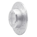 DFC 74-99 Land Rover Range Rover Front Right Drilled & Slotted Silver Brake Rotor
