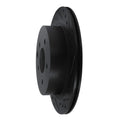 R1 93-01 Infiniti Q45 Rear Right Drilled & Slotted Black Brake Rotor