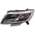 LH HEADLAMP ASSY COMPOSITE HALOGEN; BLACK BEZEL; CHROME TRIM NISSAN PATHFINDER 20132016