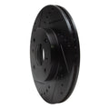 R1 98-99 Acura CL Front Left Drilled & Slotted Black Brake Rotor