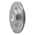 R1 05-09 Land Rover Range Rover Sport Front Right Drilled & Slotted Silver Brake Rotor