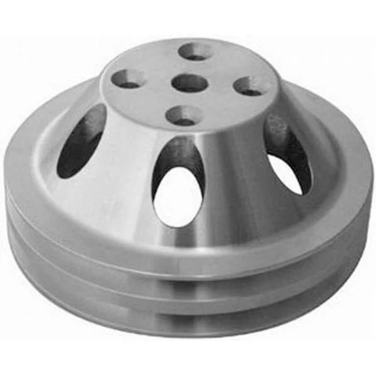 Pol Alum SBC Double Gro ove Pulley