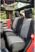 Seat Cover, Rear, Neoprene Black/Gray; 07-18 Jeep Wrangler JKU
