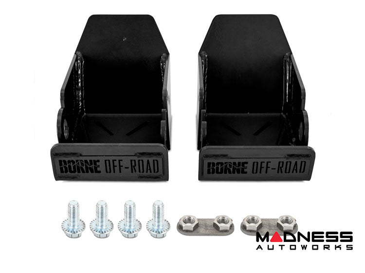 Borne Off-Road 2021+ Ford Bronco Skid Plate Rear Shock Pair Black