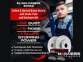 R1 12-19 Fiat 500E Front Right Drilled & Slotted Geoperformance Rotor