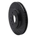 R1 06-16 Buick Lucerne Front Right Drilled & Slotted Black Brake Rotor