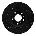 R1 06-16 Buick Lucerne Front Right Drilled & Slotted Black Brake Rotor