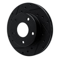 R1 82-88 Chevrolet Camaro Rear Left Drilled & Slotted Black Brake Rotor