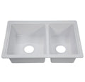 25" X 17" DOUBLE BOWL SINK - WHITE