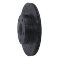 R1 91-97 Toyota Previa Front Left Drilled & Slotted Black Brake Rotor