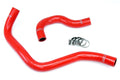 HPS Performance Red Reinforced Silicone Radiator Hose Kit Coolant for Acura 90-93 Integra B18 B20