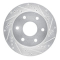 R1 09-15 Toyota Hilux (Mexico) Front Right Drilled & Slotted Silver Brake Rotor