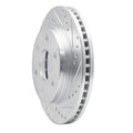 R1 09-15 Toyota Hilux (Mexico) Front Right Drilled & Slotted Silver Brake Rotor