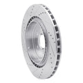 DFC 09-24 Cadillac CTS Rear Right Drilled & Slotted Silver Brake Rotor
