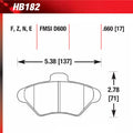 Hawk Performance Blue 9012 Racing Brake Pads 94-98 Ford Mustang V8