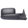 9802 DODGE RAM 1500/2500/3500 RH MANUAL OE MIRROR BLACK TOWING PKG FLIP OUT HEAD W/ BLIND SPOT