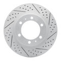 R1 03-23 Toyota 4Runner Front Right Drilled & Slotted Geoperformance Rotor