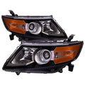 RH HEADLAMP ASSY COMPOSITE; HALOGEN; BLACK BEZEL; ODYSSEY 1417