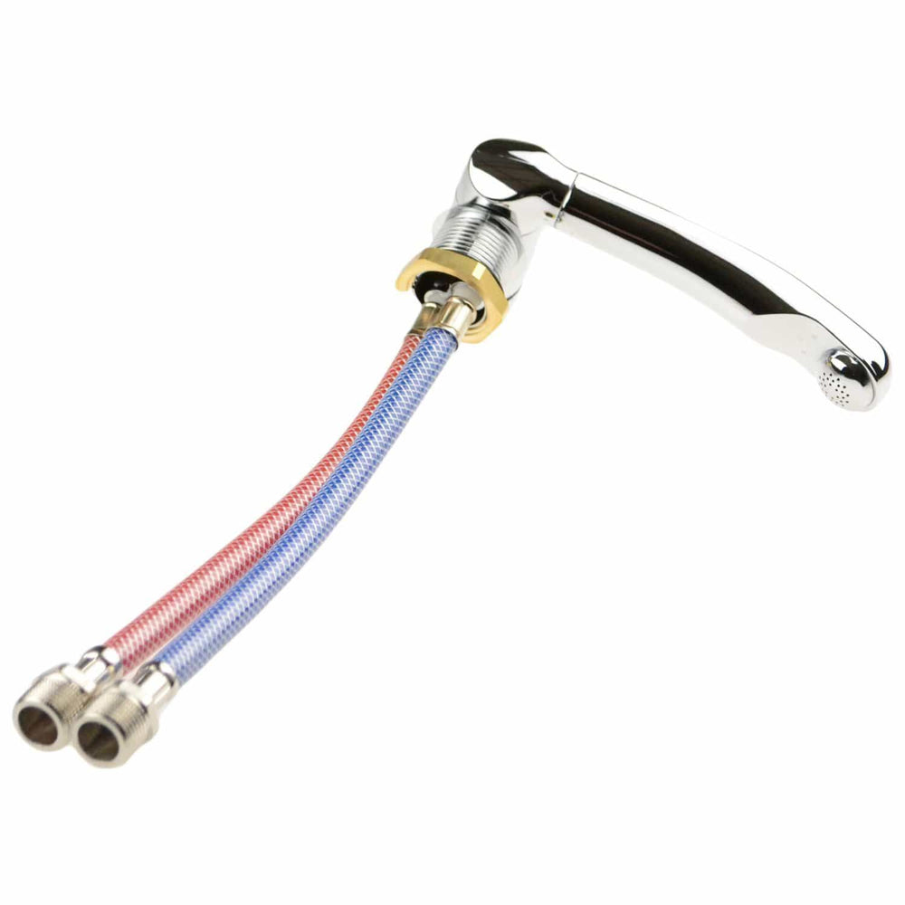 FAUCET CHROME W/HOSES 1PK