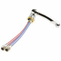 FAUCET CHROME W/HOSES 1PK