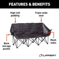 LIPPERT CAMPFIRE FOLDING SOFA, DARK
