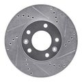DFC 03-05 Kia Sedona Front Right Drilled & Slotted Silver Brake Rotor